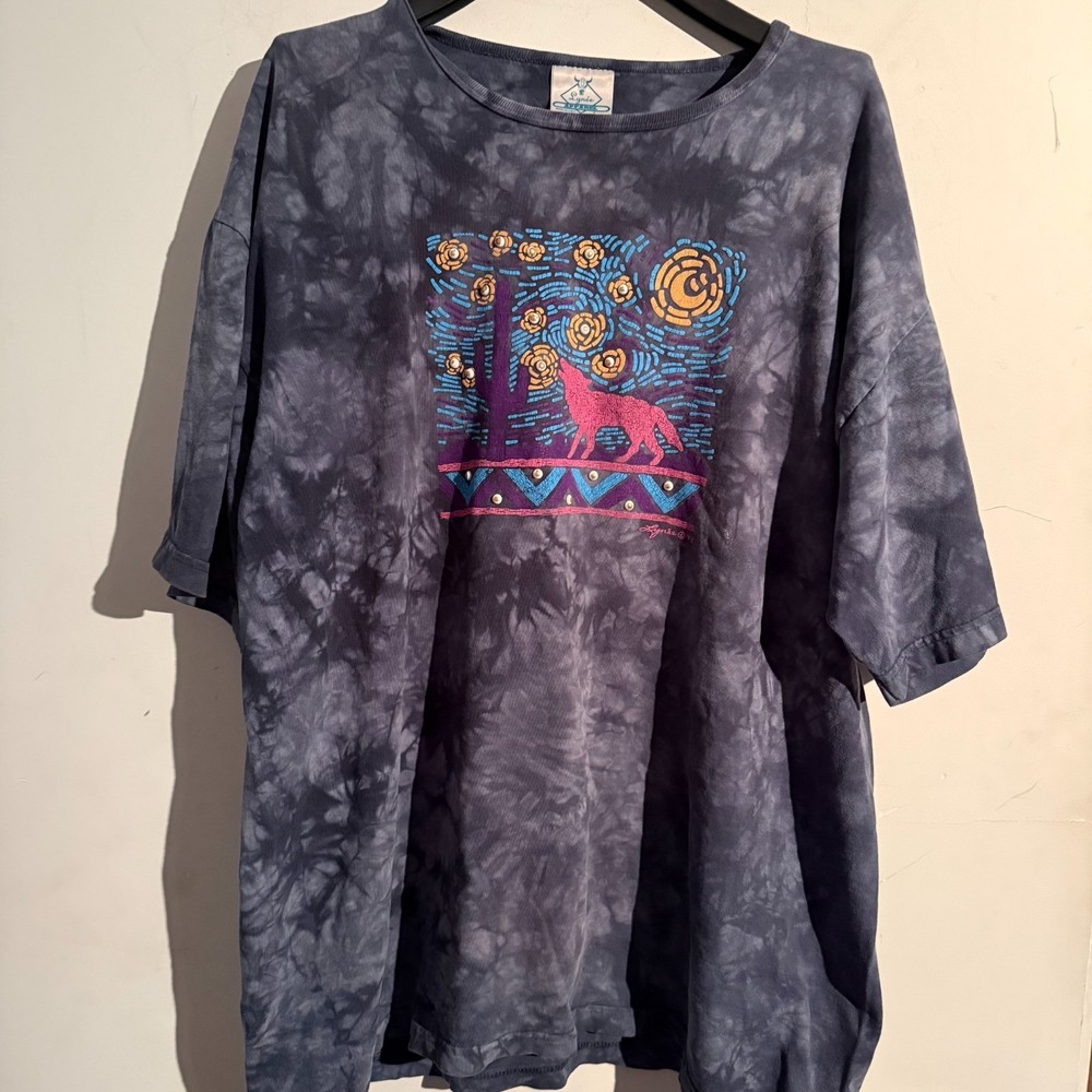 Retro Harrahs Cherokee Tshirt Lynee Apparel Size Large Womens Wolf Western